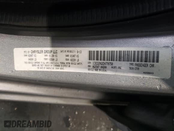✅ 2013 Dodge Avenger SE V6 • VIN: 1C3CDZAG2DN770750 • Lot: 81529484. Wystawiony na Copart z przebiegiem 195 997 mil. Bezpłatny archiwum sprzedaży aukcyjnych z USA i szczegółowy raport historii pojazdu na DreamBid. Zdjęcie 14.