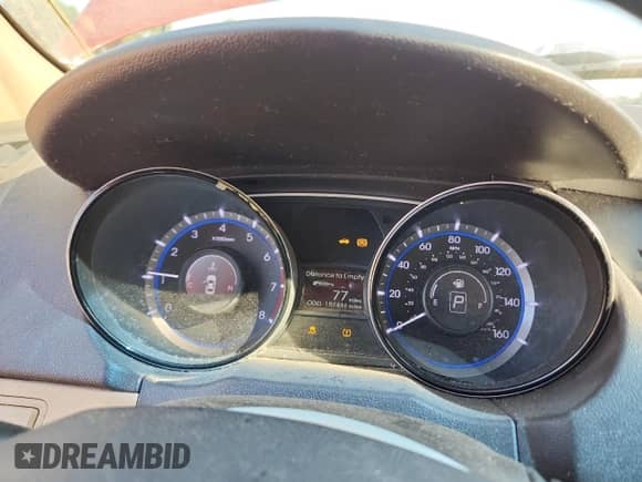 2013 Hyundai Sonata GLS with VIN 5NPEB4AC3DH619393, listed as a Copart auction lot 80090475 with 187,446 mi miles and Salvage title. Bid and sale history available at DreamBid. Image 9.