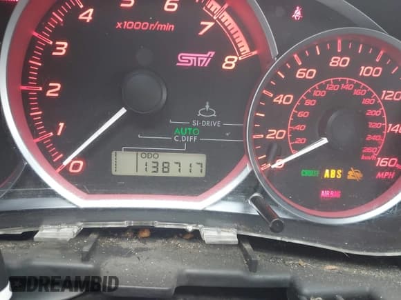 ✅ 2013 Subaru WRX WRX STI Limited • VIN: JF1GV8J67DL034156 • Lot: 43444627. Listed on IAAI with 138,717 mi. Free auction sales archive from the USA and detailed vehicle history report at DreamBid. Image 7.