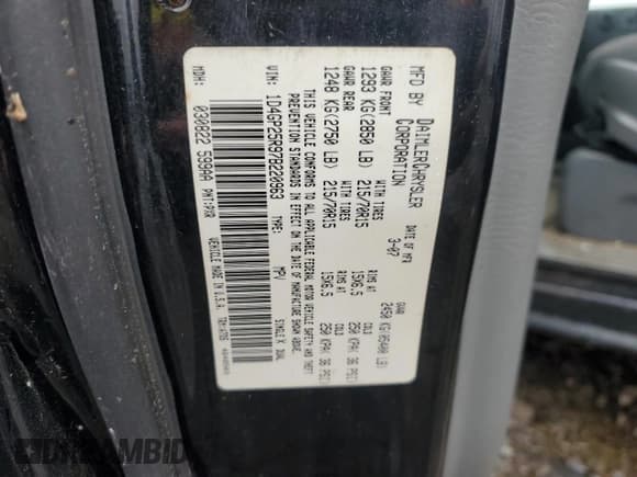 ✅ 2007 Dodge Caravan SE • VIN: 1D4GP25R97B220963 • Lot: 61794625. Wystawiony na Copart z przebiegiem 256 141 mil. Bezpłatny archiwum sprzedaży aukcyjnych z USA i szczegółowy raport historii pojazdu na DreamBid. Zdjęcie 14.