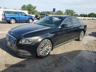 2016 Hyundai Genesis 3.8L with VIN KMHGN4JE1GU135598, listed as a Copart auction lot 65580905 with 126,734 mi miles and Clean title. Bid and sale history available at DreamBid. Image 1.