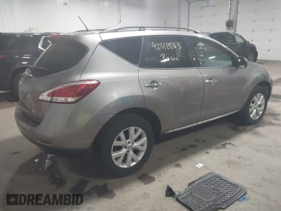✅ 2012 Nissan Murano SV • VIN: JN8AZ1MW2CW205923 • Lot: 42312583. Listed on IAAI with 165,484 mi. Free auction sales archive from the USA and detailed vehicle history report at DreamBid. Image 4.