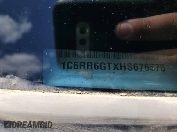 2017 Ram 1500 Big Horn with VIN 1C6RR6GTXHS676575, listed as a Copart auction lot 72065235 with 164,682 mi miles and Salvage title. Bid and sale history available at DreamBid. Image 13.