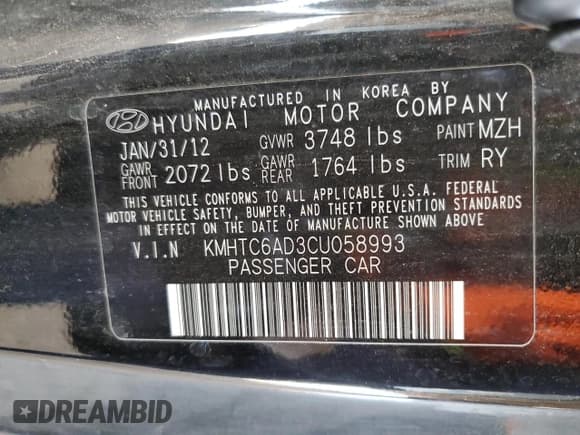 ✅ 2012 Hyundai Veloster w/Red Int • VIN: KMHTC6AD3CU058993 • Lot: 44230704. Wystawiony na Copart z przebiegiem Nie podano. Bezpłatny archiwum sprzedaży aukcyjnych z USA i szczegółowy raport historii pojazdu na DreamBid. Zdjęcie 13.