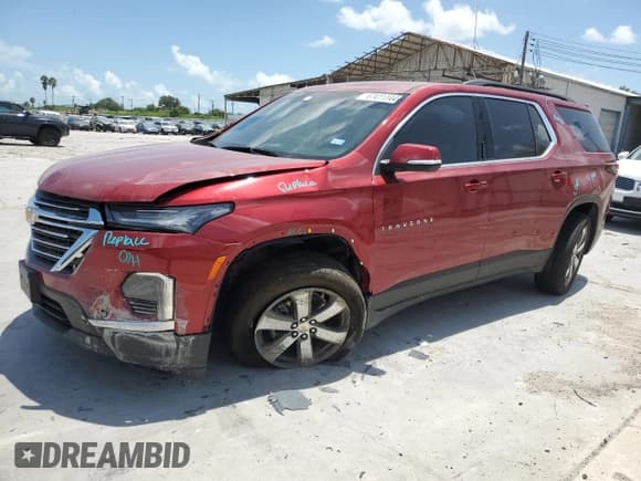 ✅ 2023 Chevrolet Traverse LT • VIN: 1GNERHKW2PJ323229 • Lot: 67411144. Wystawiony na Copart z przebiegiem 7 380 mil. Bezpłatny archiwum sprzedaży aukcyjnych z USA i szczegółowy raport historii pojazdu na DreamBid. Zdjęcie 1.