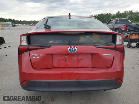 2022 Toyota Prius LE with VIN JTDL9MFUXN3033968, listed as a Copart auction lot 62223875 with 108,069 mi miles and Salvage title. Bid and sale history available at DreamBid. Image 6.