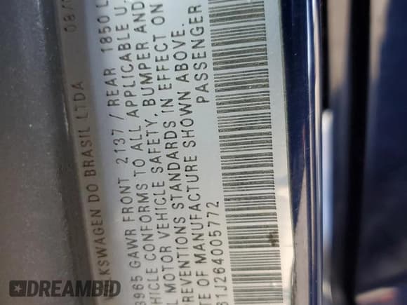 ✅ 2006 Volkswagen Golf GLS • VIN: 9BWGR61J264005772 • Lot: 83387174. Wystawiony na Copart z przebiegiem 171 287 mil. Bezpłatny archiwum sprzedaży aukcyjnych z USA i szczegółowy raport historii pojazdu na DreamBid. Zdjęcie 14.