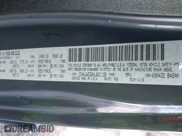 ✅ 2017 Jeep Wrangler Unlimited Sahara • VIN: 1C4HJWEG6HL621133 • Lot: 43272410. Listed on IAAI with 53,244 mi. Free auction sales archive from the USA and detailed vehicle history report at DreamBid. Image 9.