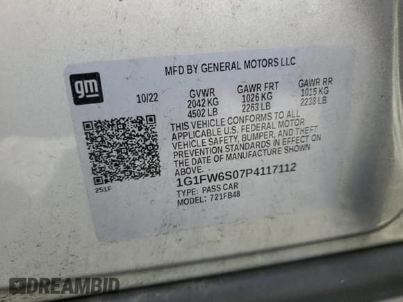 ✅ 2023 Chevrolet Bolt EV 1LT • VIN: 1G1FW6S07P4117112 • Lot: 71765754. Wystawiony na Copart z przebiegiem 15 012 mil. Bezpłatny archiwum sprzedaży aukcyjnych z USA i szczegółowy raport historii pojazdu na DreamBid. Zdjęcie 13.