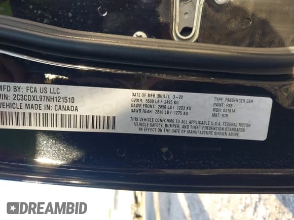 ✅ 2022 Dodge Charger SRT Hellcat Widebody • VIN: 2C3CDXL97NH121510 • Lot: 43478561. Wystawiony na IAAI z przebiegiem 42 368 mil. Bezpłatny archiwum sprzedaży aukcyjnych z USA i szczegółowy raport historii pojazdu na DreamBid. Zdjęcie 9.