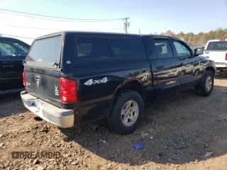 2005 Dodge Dakota SLT z VIN 1D7HW48NX5S260609, wystawiony jako Copart lot #75683454 z przebiegiem 159 888 mil mil oraz Czysty tytuł • Clean title. Historia ofert i sprzedaży dostępna na DreamBid. Obrazek 3.