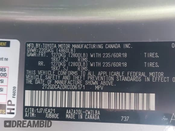 ✅ 2024 Lexus NX 250 Premium • VIN: 2T2GDCAZ0RC006171 • Лот: 43452510. Опубликован ранее на IAAI с пробегом 27 597 миль. Бесплатный доступ к архиву аукционных продаж из США и подробный отчёт об истории автомобиля на DreamBid. Изображение 9.