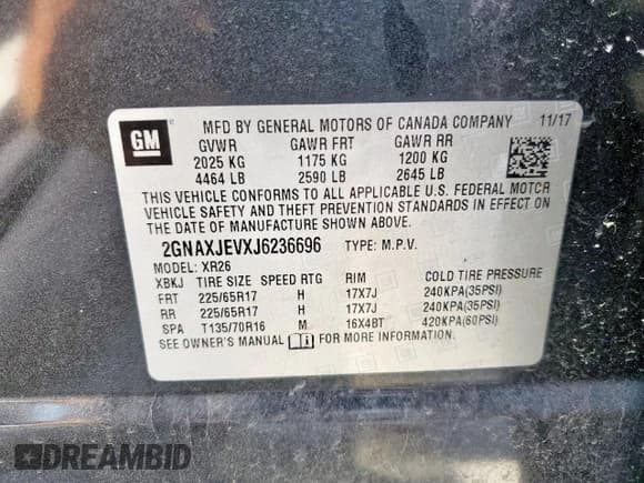 ✅ 2018 Chevrolet Equinox LT • VIN: 2GNAXJEVXJ6236696 • Лот: 80533805. Опубликован ранее на Copart с пробегом 85 792 миль. Бесплатный доступ к архиву аукционных продаж из США и подробный отчёт об истории автомобиля на DreamBid. Изображение 13.