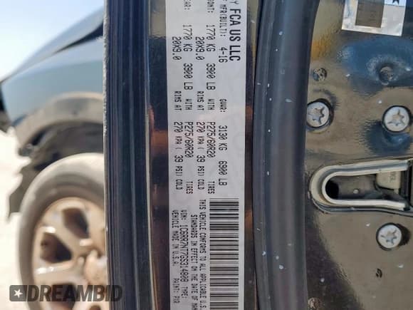 ✅ 2016 Ram 1500 Laramie • VIN: 1C6RR7NT7GS314808 • Lot: 85915665. Listed on Copart with 121,594 mi. Free auction sales archive from the USA and detailed vehicle history report at DreamBid. Image 13.