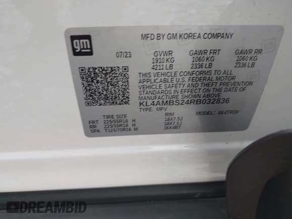 ✅ 2024 Buick Encore GX Preferred • VIN: KL4AMBS24RB032836 • Lot: 43412674. Wystawiony na IAAI z przebiegiem 22 718 mil. Bezpłatny archiwum sprzedaży aukcyjnych z USA i szczegółowy raport historii pojazdu na DreamBid. Zdjęcie 9.