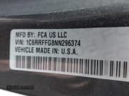 ✅ 2022 Ram 1500 Big Horn • VIN: 1C6RRFFG8NN296374 • Lot: 43742294. Wystawiony na IAAI z przebiegiem 38 225 mil. Bezpłatny archiwum sprzedaży aukcyjnych z USA i szczegółowy raport historii pojazdu na DreamBid. Zdjęcie 9.
