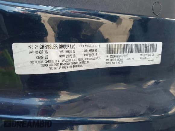 ✅ 2013 FIAT 500 Pop • VIN: 3C3CFFAR4DT678193 • Lot: 43894921. Listed on IAAI with 229,081 mi. Free auction sales archive from the USA and detailed vehicle history report at DreamBid. Image 9.