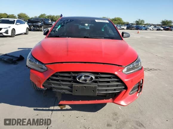 2019 Hyundai Veloster 2.0 with VIN KMHTG6AF7KU003385, listed as a Copart auction lot 72778464 with 53,172 mi miles and Salvage title. Bid and sale history available at DreamBid. Image 5.