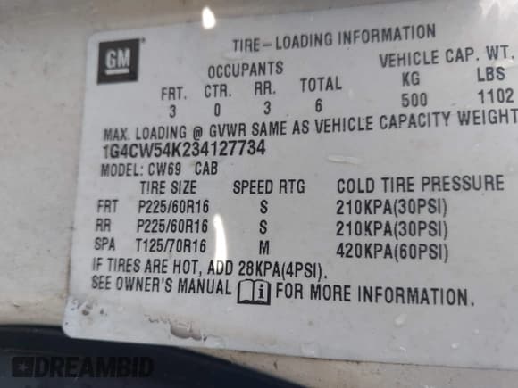 ✅ 2003 Buick Park Avenue • VIN: 1G4CW54K234127734 • Lot: 43624287. Wystawiony na IAAI z przebiegiem 145 105 mil. Bezpłatny archiwum sprzedaży aukcyjnych z USA i szczegółowy raport historii pojazdu na DreamBid. Zdjęcie 9.