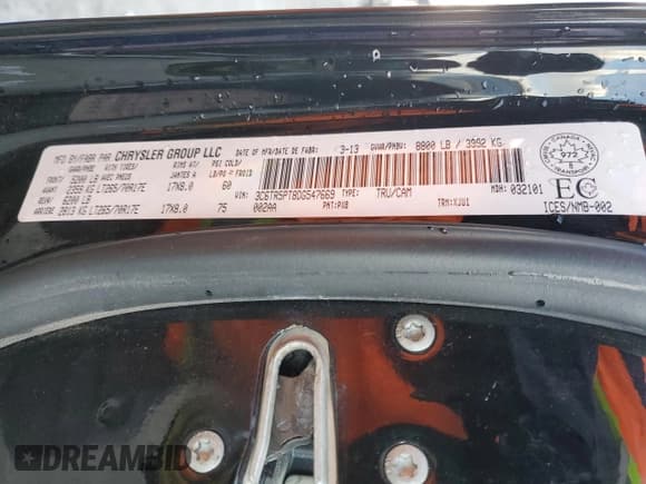 ✅ 2013 Ram 2500 • VIN: 3C6TR5PT8DG547669 • Lot: 81001934. Wystawiony na Copart z przebiegiem 109 481 mil. Bezpłatny archiwum sprzedaży aukcyjnych z USA i szczegółowy raport historii pojazdu na DreamBid. Zdjęcie 12.