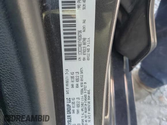 ✅ 2015 Chrysler 200 Limited • VIN: 1C3CCCAB1FN536736 • Lot: 80633655. Listed on Copart with Not provided. Free auction sales archive from the USA and detailed vehicle history report at DreamBid. Image 12.