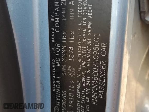 ✅ 2007 Hyundai Accent GLS • VIN: KMHCN46C07U098601 • Лот: 76406194. Опубликован ранее на Copart с пробегом 125 191 миль. Бесплатный доступ к архиву аукционных продаж из США и подробный отчёт об истории автомобиля на DreamBid. Изображение 12.