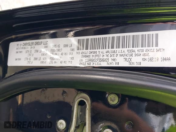 ✅ 2015 Ram 1500 Express • VIN: 1C6RR6KG1FS506029 • Lot: 41878190. Wystawiony na IAAI z przebiegiem 134 295 mil. Bezpłatny archiwum sprzedaży aukcyjnych z USA i szczegółowy raport historii pojazdu na DreamBid. Zdjęcie 9.
