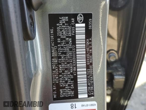 ✅ 2013 Toyota Avalon Limited • VIN: 4T1BK1EBXDU025372 • Лот: 90748255. Опубликован ранее на Copart с пробегом 170 828 миль. Бесплатный доступ к архиву аукционных продаж из США и подробный отчёт об истории автомобиля на DreamBid. Изображение 13.