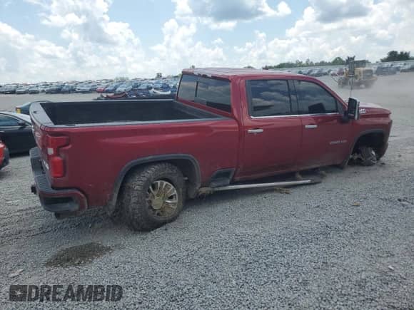 2022 Chevrolet Silverado 2500HD High Country with VIN 1GC4YREY9NF233702, listed as a Copart auction lot 61574175 with 81,237 mi miles and Salvage title. Bid and sale history available at DreamBid. Image 3.