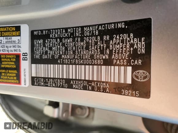 ✅ 2019 Toyota Avalon Limited Hybrid • VIN: 4T1B21FB5KU003680 • Lot: 72812242. Wystawiony na Copart z przebiegiem 59 225 mil. Bezpłatny archiwum sprzedaży aukcyjnych z USA i szczegółowy raport historii pojazdu na DreamBid. Zdjęcie 12.