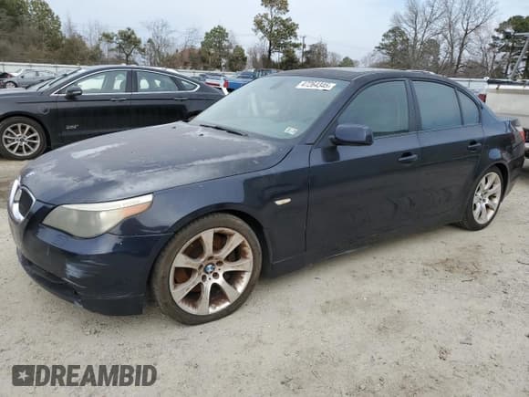 ✅ 2007 BMW 5 Series 550i • VIN: WBANB53537CP03814 • Lot: 47264345. Listed on Copart with 203,544 mi. Free auction sales archive from the USA and detailed vehicle history report at DreamBid. Image 1.
