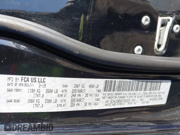 ✅ 2019 Jeep Compass Latitude • VIN: 3C4NJDBBXKT734515 • Лот: 43223085. Опубликован ранее на IAAI с пробегом 33 427 миль. Бесплатный доступ к архиву аукционных продаж из США и подробный отчёт об истории автомобиля на DreamBid. Изображение 9.