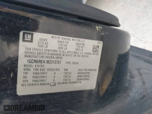 ✅ 2011 Chevrolet Silverado 1500 LS • VIN: 1GCRKREA1BZ313757 • Lot: 43327641. Wystawiony na IAAI z przebiegiem 111 363 mil mil. Skorzystaj z bezpłatnego archiwum sprzedaży aukcyjnych z USA i zobacz szczegółowy raport historii pojazdu na DreamBid. Zdjęcie 9.