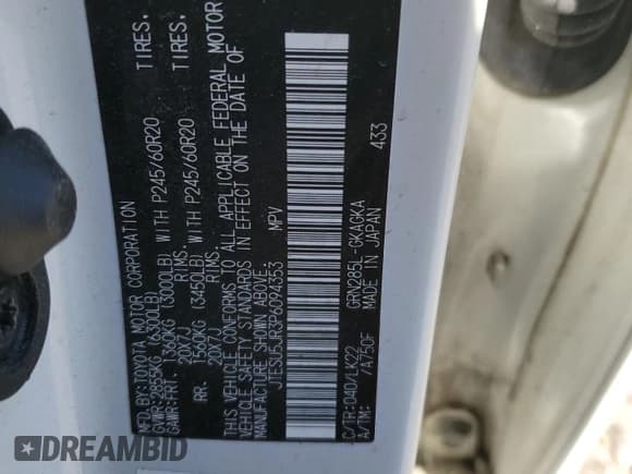 ✅ 2023 Toyota 4Runner TRD Sport • VIN: JTESU5JR3P6094353 • Lot: 82537375. Wystawiony na Copart z przebiegiem 34 445 mil. Bezpłatny archiwum sprzedaży aukcyjnych z USA i szczegółowy raport historii pojazdu na DreamBid. Zdjęcie 13.