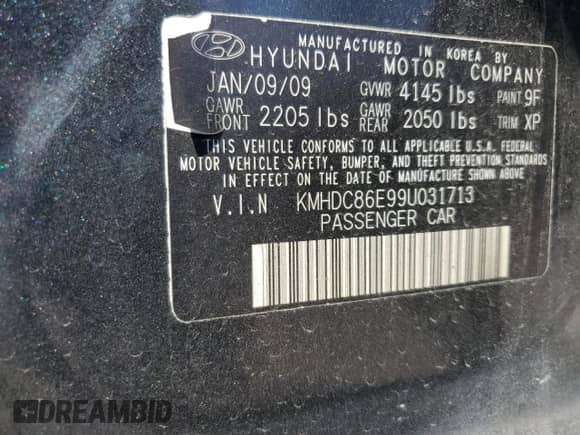 ✅ 2009 Hyundai Elantra Touring • VIN: KMHDC86E99U031713 • Lot: 70644314. Wystawiony na Copart z przebiegiem 95 321 mil mil. Skorzystaj z bezpłatnego archiwum sprzedaży aukcyjnych z USA i zobacz szczegółowy raport historii pojazdu na DreamBid. Zdjęcie 12.