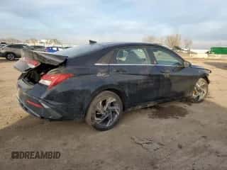 2025 Hyundai Elantra SEL Convenience with VIN KMHLS4DG0SU880663, listed as a Copart auction lot 87740015 with 4,858 mi miles and Salvage title. Bid and sale history available at DreamBid. Image 3.