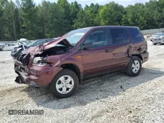 2007 Honda Pilot LX with VIN 5FNYF28127B019705, listed as a Copart auction lot 65333045 with 181,503 mi miles and Salvage title. Bid and sale history available at DreamBid. Image 1.