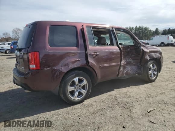 ✅ 2013 Honda Pilot EX-L • VIN: 5FNYF4H7XDB019737 • Lot: 50461335. Listed on Copart with 154,181 mi. Free auction sales archive from the USA and detailed vehicle history report at DreamBid. Image 3.