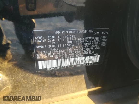 ✅ 2024 Subaru Outback Onyx XT • VIN: 4S4BTGLD2R3123765 • Лот: 90404075. Опубликован ранее на Copart с пробегом 39 761 миль. Бесплатный доступ к архиву аукционных продаж из США и подробный отчёт об истории автомобиля на DreamBid. Изображение 12.