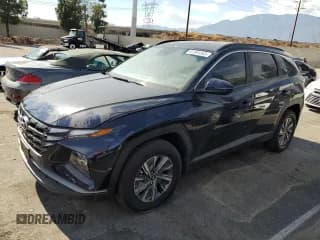 ✅ 2022 Hyundai Tucson Blue • VIN: KM8JBCA13NU025932 • Lot: 61391343. Wystawiony na Copart z przebiegiem 46 997 mil. Bezpłatny archiwum sprzedaży aukcyjnych z USA i szczegółowy raport historii pojazdu na DreamBid. Zdjęcie 1.