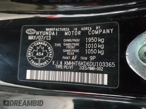 2013 Hyundai Genesis Coupe 2.0T с VIN KMHHT6KD6DU103365, выставлен на аукционе Copart как лот 82208944 с пробегом 76 853 миль миль и Чистый • Clean title. История ставок и продаж доступна на DreamBid. Изображение 12.