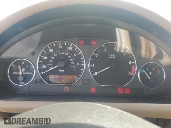 ✅ 2000 BMW Z3 2.5 • VIN: 4USCH9341YLF86594 • Lot: 61574905. Listed on Copart with 90,361 mi. Free auction sales archive from the USA and detailed vehicle history report at DreamBid. Image 9.