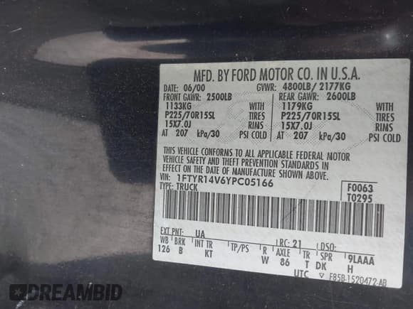 ✅ 2000 Ford Ranger XL • VIN: 1FTYR14V6YPC05166 • Lot: 43788038. Wystawiony na IAAI z przebiegiem 220 352 mil. Bezpłatny archiwum sprzedaży aukcyjnych z USA i szczegółowy raport historii pojazdu na DreamBid. Zdjęcie 9.
