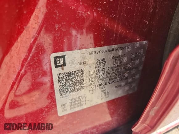 ✅ 2019 GMC Canyon 4WD SLE • VIN: 1GTG6CEN2K1169288 • Lot: 80366975. Listed on Copart with 59,848 mi. Free auction sales archive from the USA and detailed vehicle history report at DreamBid. Image 12.