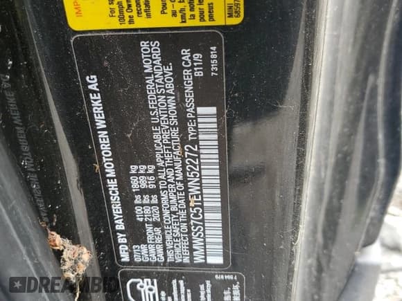 ✅ 2014 MINI Paceman S • VIN: WMWSS7C51EWN52272 • Lot: 69634895. Listed on Copart with 148,782 mi. Free auction sales archive from the USA and detailed vehicle history report at DreamBid. Image 12.