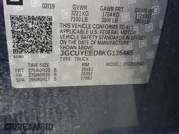 ✅ 2019 Chevrolet Silverado 1500 RST • VIN: 3GCUYEED8KG135485 • Lot: 75552364. Wystawiony na Copart z przebiegiem Nie podano. Bezpłatny archiwum sprzedaży aukcyjnych z USA i szczegółowy raport historii pojazdu na DreamBid. Zdjęcie 13.