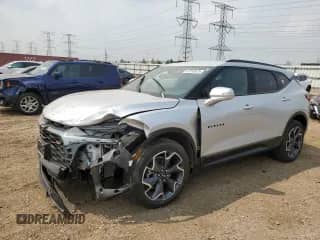 2022 Chevrolet Blazer RS with VIN 3GNKBKRS4NS126551, listed as a Copart auction lot 67050575 with 31,360 mi miles and Salvage title. Bid and sale history available at DreamBid. Image 1.