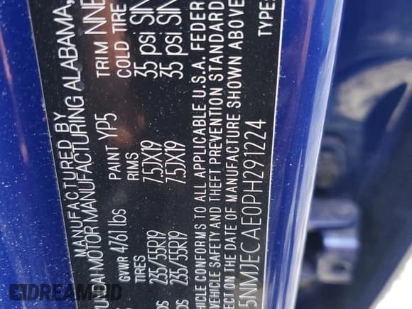 ✅ 2023 Hyundai Tucson Limited • VIN: 5NMJECAE0PH291224 • Лот: 71264655. Опубликован ранее на Copart с пробегом Не указан. Бесплатный доступ к архиву аукционных продаж из США и подробный отчёт об истории автомобиля на DreamBid. Изображение 13.