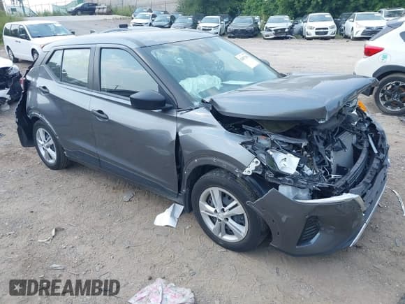 ✅ 2022 Nissan Kicks S • VIN: 3N1CP5BV0NL527094 • Lot: 42857204. Listed on IAAI with 23,815 mi. Free auction sales archive from the USA and detailed vehicle history report at DreamBid. Image 1.