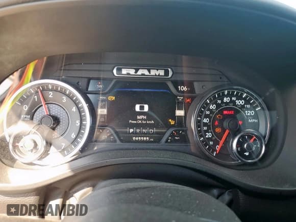 ✅ 2024 Ram 1500 Big Horn • VIN: 1C6SRFFT8RN104391 • Lot: 86655195. Listed on Copart with 45,585 mi. Free auction sales archive from the USA and detailed vehicle history report at DreamBid. Image 9.